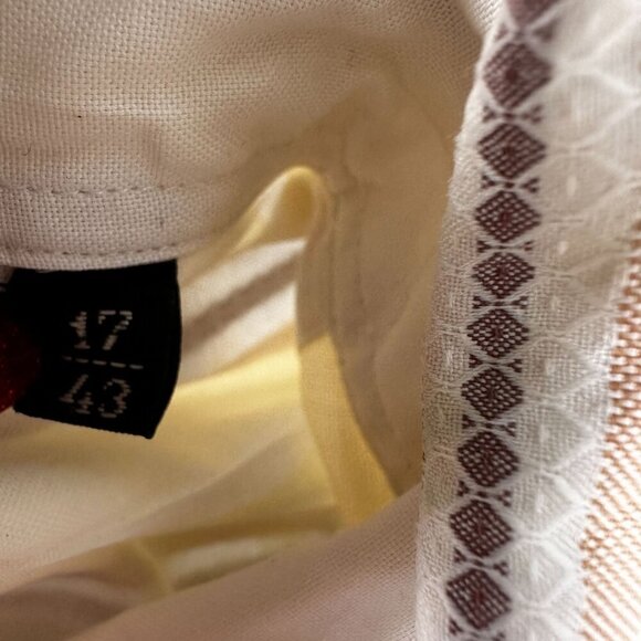 Corneliani Button Down Dress Shirt Mens Italy Cotton Striped Long Sleeve Top - Picture 15 of 16